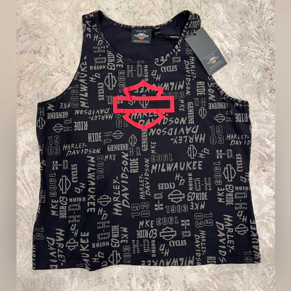 Harley Davidson Tank knit top black NEW unisex